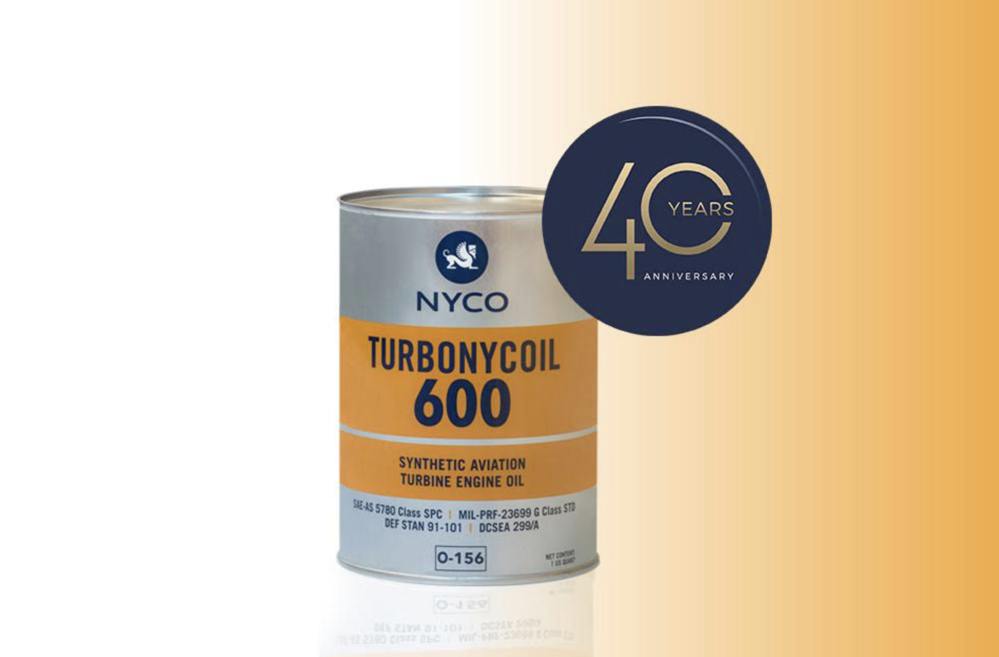 NYCO Turbonycoil 600 synthetic aviation turbine engine oil can